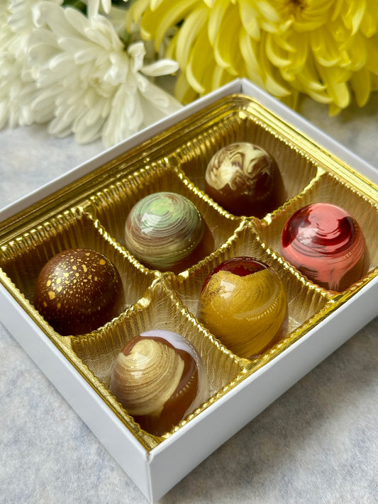 6-Piece Box of Gourmet Chocolate Bonbons
