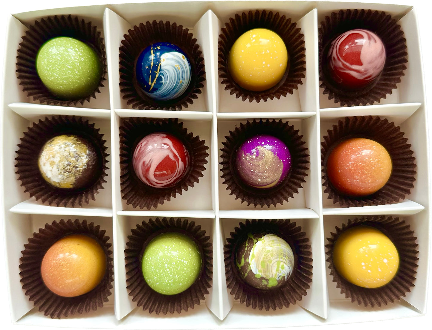 12-Piece Box of Gourmet Chocolate Bonbons